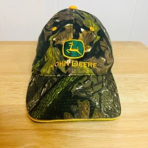 John Deere Camouflage Logo Patch Stitched Strapback Cap Trucker Hunter Hat
